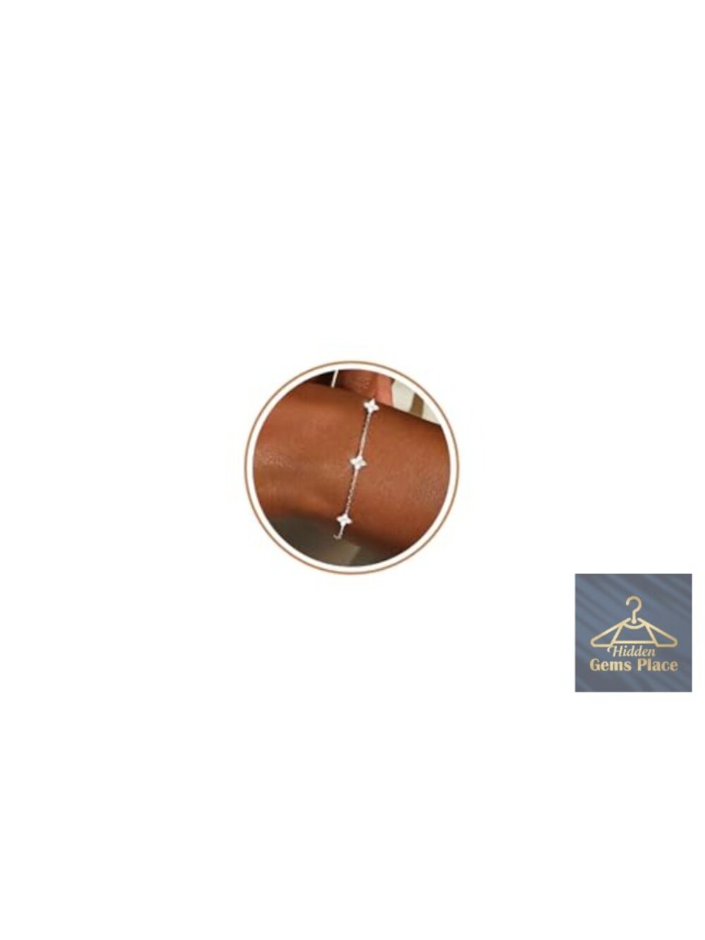 Dainty Charm Bracelet for Women Non Tarnish Gold Plated Waterproof CZ Stackable